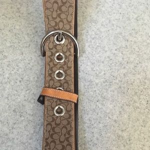 Coach tan belt size large